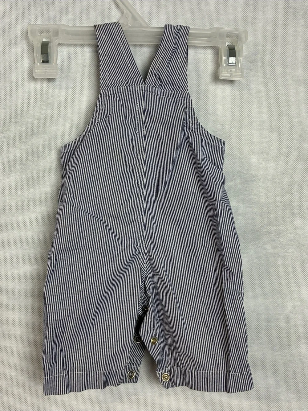 Carter's Child Of Mine Baby Overalls Blue White Stripe One Pc Size NB Newborn